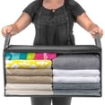 thumbnail image 2 of Bolsa de almacenamiento de colcha de ropa no tejida organizadora, caja organizadora de suéter manta plegable 2 piezas, 2 of 5