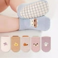 thumbnail image 5 of Toddlers Cartoon Floor Socks with Grips for Infant Gender Neutral Prewalker Socks Spring Baby Socks Cotton Ankle Socks, 5 of 8