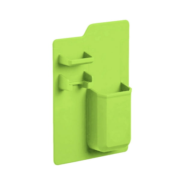 Soporte para cepillo de dientes Caja de almacenamiento de pasta de dientes de silicona montada en la pared Rejilla para afeitadora de baño, Verde sidaley HA003970-02