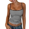 thumbnail image 2 of Women’s Stripe Round-Neck Camisole Casual Tank Top, 2 of 7