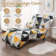 thumbnail image 3 of Dznils Printed Armless Chaise Lounge Slipcover Stretch Polyester Furniture Chair Cover, Orange, 3 of 11