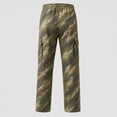 thumbnail image 5 of uvwlwu Mens Outdoor Camo Long Trousers Loose Fit Drawstring Waist Multi Pocket Casual Streetwear Cargo Pants,XXL, 5 of 5
