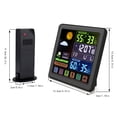 thumbnail image 3 of Weather Station, Color Display Thermometer with Wireless Sensors, Outdoor Indoor Thermometer with Adjustable Backlight, Humidity Monitor Weather Forecast Alarm Clock and Sensor Black, 3 of 9
