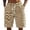 g-Khaki, variant on PIMSSY Men Shorts Corduroy Casual Relaxed Fit Summer Comfort Soft Elastic Waist With Pockets Simple Solid Color Bottoms