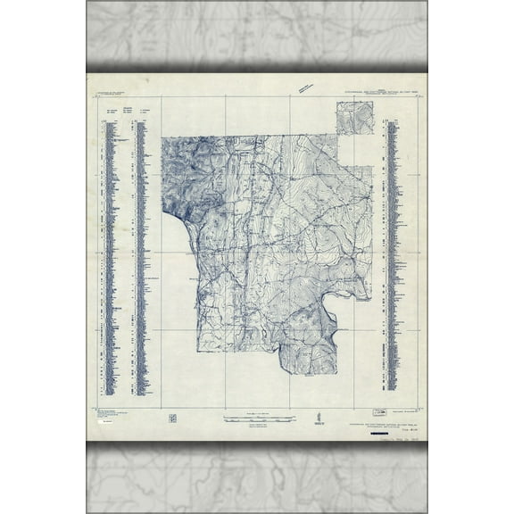 24"x36" Gallery Poster, map Chickamauga & Chattanooga National Park 1975