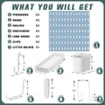 thumbnail image 3 of Pegboard Combination Kit Wall Mounted Storage Set with Pegboards & Accessories Hanging Peg Boards Organizer for Walls Display Crafts Organization Kitchen Organizer &, 3 of 7