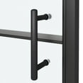 thumbnail image 6 of vidaXL Shower Door 39.4"x70.1" Half Frosted Tempered Glass Black, 6 of 6
