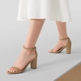 thumbnail image 4 of Sandalias de Tacón Bajo Chunky para Mujer DREAM PAIRS Nude 7.5 cm, 4 of 6