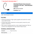 thumbnail image 2 of Windshield Washer Pump Connector - Compatible with 2003 - 2006 Mitsubishi Outlander 2004 2005, 2 of 2