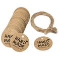 thumbnail image 4 of Rongfmy 100x HANDMADE Especially Paper Tags with String Hanging Ornament Making Hanging Brown, 4 of 9