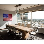American Flag Canvas Wall Art Decor - 3 Piece Set - Large Decorative Multi Panel Split Prints - Rustic Wood Look for Dining & Living Room, Kitchen, Bedroom & Office (2840 - American Flag, 24x36)