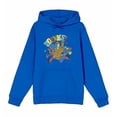 thumbnail image 4 of Scooby-Doo Zoinks Ruh Roh Adult Blue Long Sleeve Hoodie-Small, 4 of 7