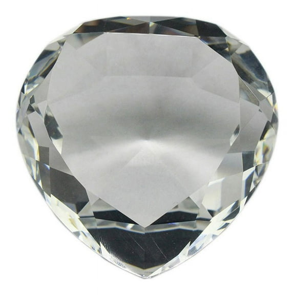 Jiallo Wonderful Heart Shaped Modern Crystal Paperweight in Clear