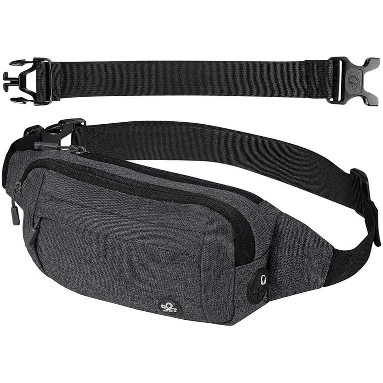 WATERFLY Fanny Pack Waist Bag: Fashionable Runner Small Hip Pouch Bum Belt  Bag Running Fannie Phanny Sport Slim for Jogging Hiking Woman Man