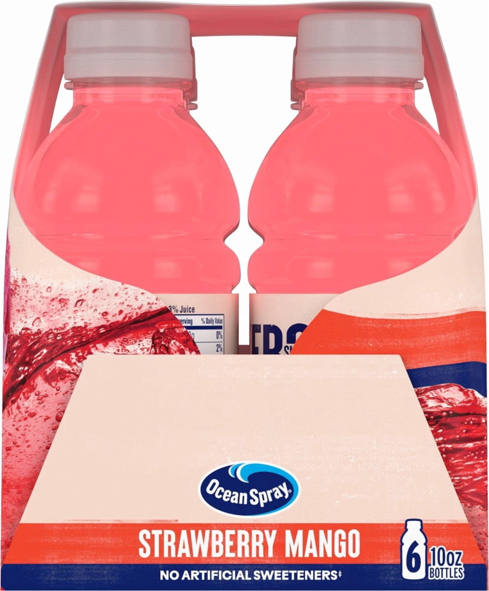 Ocean Spray Zero Sugar Strawberry Mango Juice 6 CT / 10 oz - 5 Pack