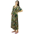thumbnail image 2 of Bimba Nursing Cotton Kaftan Maxi Maternity Night Wear, Hospital Delivery Gown, 2 of 7