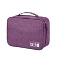 thumbnail image 1 of Purple Multi-Functional Digital Organizer Bag with Adjustable Compartments - Travel-Friendly Polyester Storage Case for Charging Cables, Power Bank, Earphones - Mesh Isolation Layer, Versatile for, 1 of 3