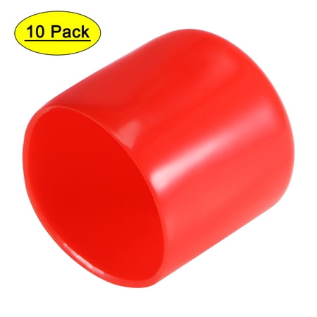 Uxcell 45mm ID Red Screw Thread Protectors Vinyl End Caps 10 Pack