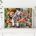 thumbnail image 2 of Cuadros Decorativos 5D bricolaje completo taladro diamante pintura tigre león cruz puntada bordado kits DQrwqpou Nuevos Originales, 2 of 8