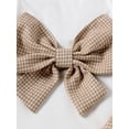 thumbnail image 5 of Bagilaanoe 2Pcs Little Girls Fall Clothes Toddler Long Sleeve Patchwork Tops + Plaid Pencil Skirt 4T 5T 6T 7T Kids Casual Skirt Set, 5 of 9