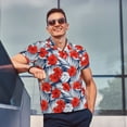 thumbnail image 5 of Daiia Leaves And Flowers Pattern Men’s Polo Shirts,Solid Deck Shirt,Classic Fit, Breathable Cotton Polo for Casual and Sport Wear-X-Large, 5 of 7