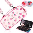 thumbnail image 1 of Estuche de transporte de carcasa dura con patrones de melocotón Estuche de transporte portátil y protector con 2 tapas de pulgar Compatible con accesorios de Nintendo Switch ACTIVE Biensenido a ACTIVE, 1 of 4