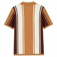 thumbnail image 3 of Zylanna Men's Golf Polo Shirts, Turn Down Collar Short Sleeve Printed Fashion Business Casual Pullover Tee for Men Brown Size XL, 3 of 8