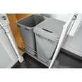 thumbnail image 5 of Rev-A-Shelf Double 50 Qt Pullout Soft-Close Steel Kitchen Garbage Cans, 5 of 12
