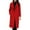 Red, variant on Women's Classic Single-Breasted Trench Coat, Notch Lapel Long Overcoat with Big Pockets, Warm Outerwear for Fall and Winte