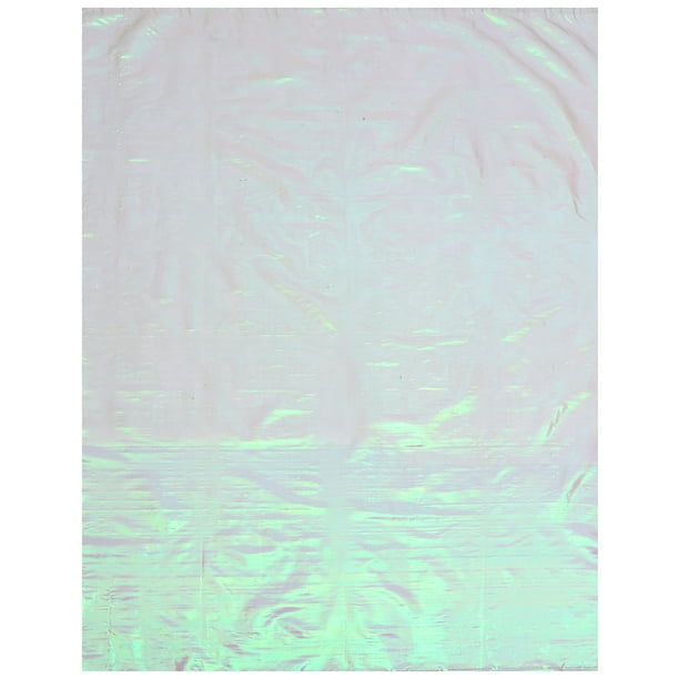 Tela de gasa holográfica iridiscente de encaje de encaje gradiente para el vestido de novia