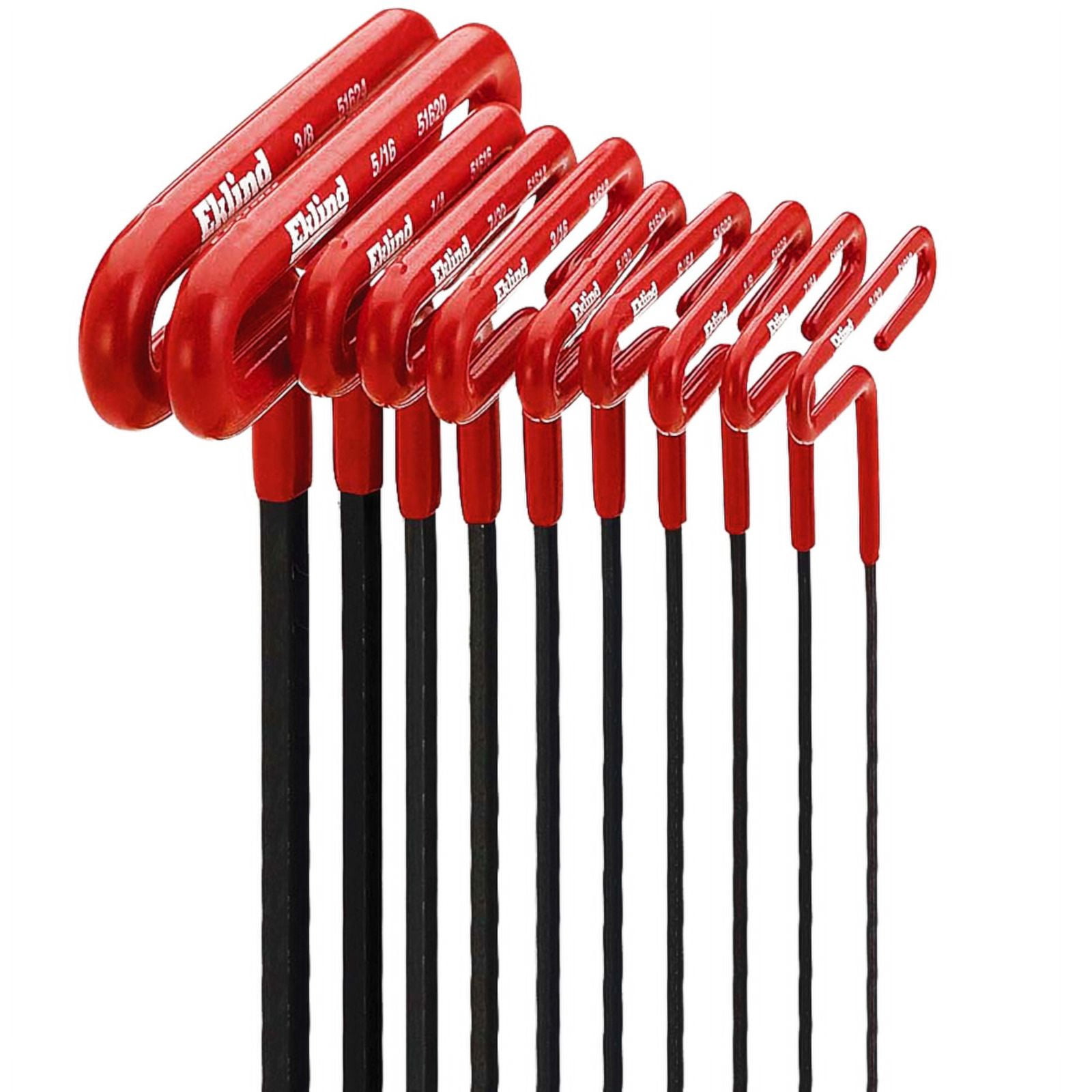 Eklind Tool Company HEX KEY SET 10 PC T-HANDLE CUSH GRIP 6IN. IN STAND