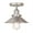 Silver Brushed, variant on Pathson Vintage 1-Light Metal Flush Mounted Ceiling Light, Cone Shape Lamp for Farmhouse Kitchen