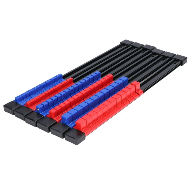 Bandeja organizadora de 6 enchufes multiusos ABS de 1/4 pulg., 3/8 pulg. y 1/2 pulg. para herramientas de reparación de automóviles.