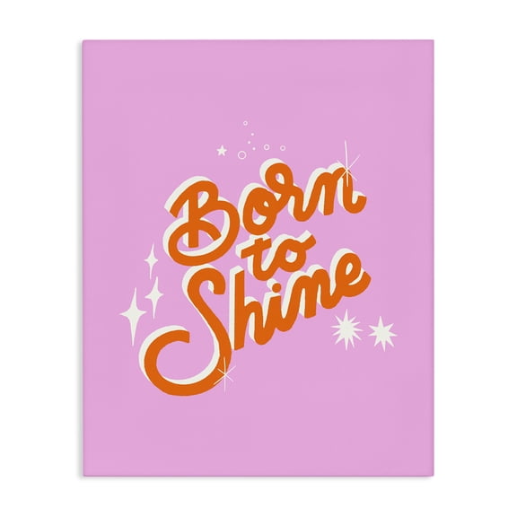 Stupell Industries Eclectic Born To Shine on Pink Canvas Art, 16 x 20, by Indira Prieto | IndySign