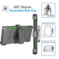thumbnail image 5 of Samsung Galaxy S24 Ultra 5G Case, Case with Belt Clip Holster Heavy Duty Rugged Shockproof Full Body Protection Kickstand Cover for Samsung Galaxy S24 Ultra (Green), 5 of 6