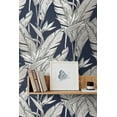 thumbnail image 6 of Stacy Garcia Home  Birds of Paradise Peel and Stick Wallpaper 20.5 in. W x 18 ft. L - Navy Blue & Metallic Pewter, 6 of 7
