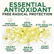 Vitamin E 180mg Per Serving - E Vitamins DL-Alpha, Antioxidant-Rich Dietary Supplement for Skin, Heart, and Immune Support, USA Bottled, Easily Absorbed, Non-GMO & Gluten Free - 60 Softgels