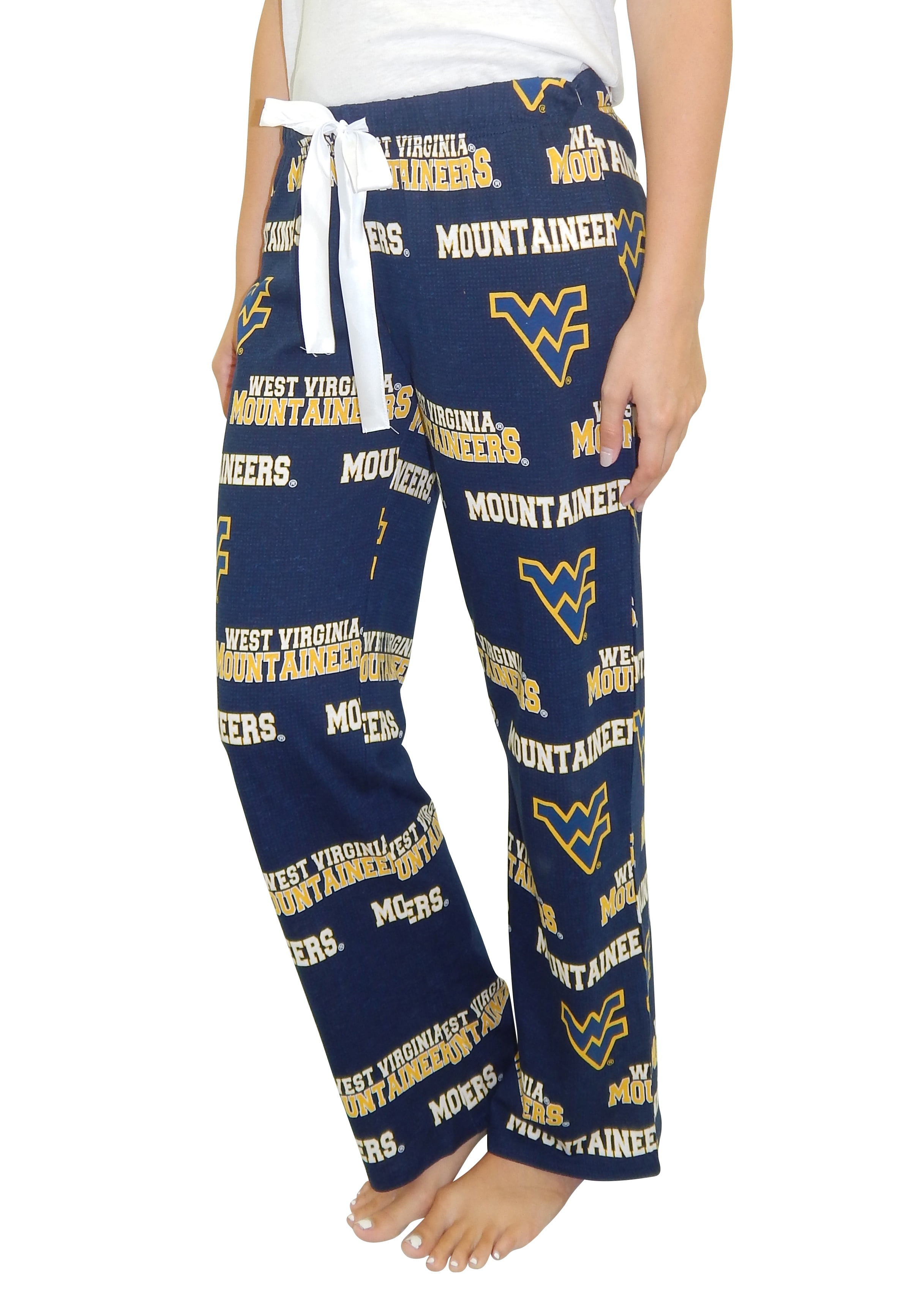No Words under Logo NEW WEST VIRGINIA MOUNTAINEER Jersey Mesh Shower Curtain