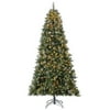 Home Heritage Lincoln 9 Foot 850 LED Bulb Christmas Tree w/ Pine Cones & Glitter