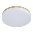 thumbnail image 1 of LED Flush Mount Wooden Dimmable Ceiling Light Modern Fixture with Remote Control for Bedroom Hallway, 1 of 7
