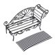 thumbnail image 1 of Cama De Casa De Muñecas En Miniatura 1: 12 Muebles De Casa De Muñecas De Hierro Sofá Cama De Casa De Muñecas En Miniatura De Hierro Para Casa De Muñecas, 1 of 7