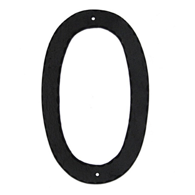 Montague Metal Products House Number 5 - 10 Inch Tall Textured Font, Cast Aluminum, Satin Black