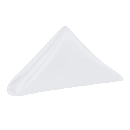 Ultimate Textile (1 Dozen) Satin 17 x 17-Inch Napkins White