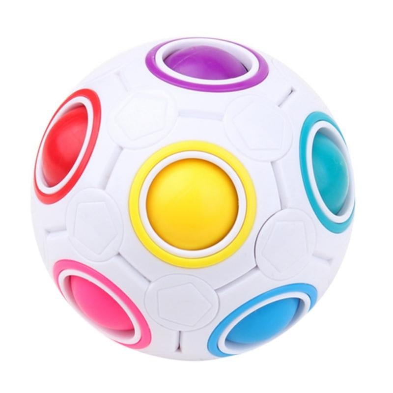 Fidget Ball Rainbow Magic Puzzle Kids Fun Toy Autism Brain Stress Relief Toys 