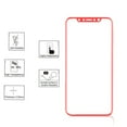thumbnail image 4 of iPhone X Front and Back Screen Protector, Mignova Front + Back Rear [9H Hardness 0.26 mm 2.5D] Premium Ultra-Clear Anti Scratch/Bubble Free Tempered Glass Case Cover for iPhone X (Red), 4 of 5