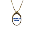 thumbnail image 1 of Collier Antique Intégration Drapeau Union Européenne Pendentif Perle Vintage Porte-Clés, 1 of 3