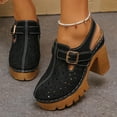 thumbnail image 4 of Black Women Solid Color Platform Sandals With Closed Toe For Spring Season Daily Attire And Comfortable Fit, 4 of 9