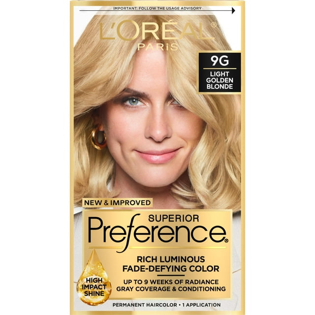 Tinte para el cabello L'Oreal Paris Superior Preference 9G Light Golden