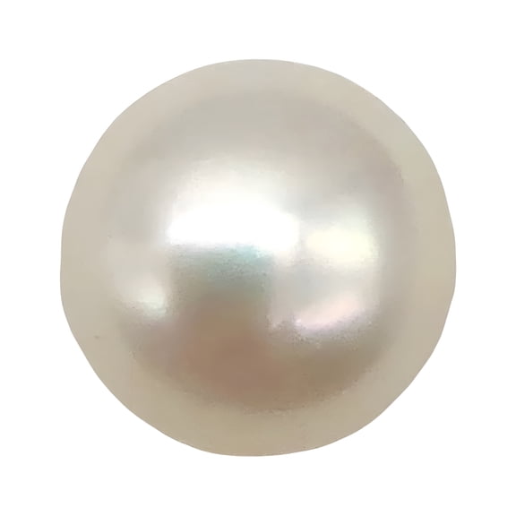 DESIGNICE Premium 1/2 Drilled White Fresh Water Pearl Bead for Jewelry Making| 8.5mm | 1|