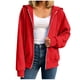 thumbnail image 2 of Neewe Hoodies Shirts for Women Early Fall Long Sleeve Tops Plain Outfits Tops Fashion Full Zip Tees 2025, 2 of 7